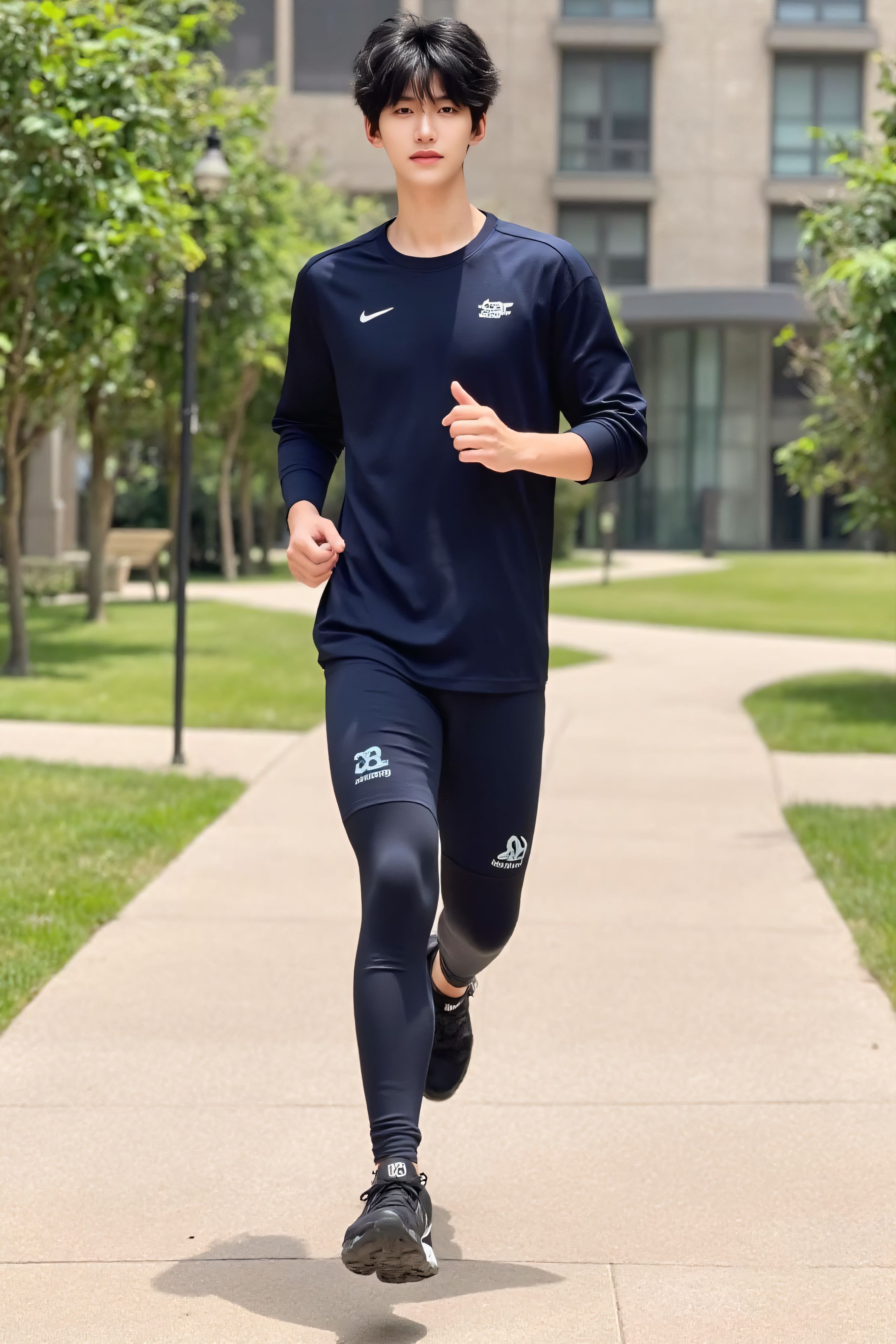 Boys jogging on campus（82 Pictures) Gold Member Or Above - 2025-08-24