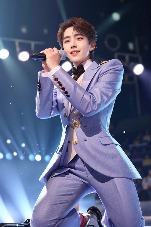 Star idols kneel and sing (3 Pictures) Free - 2023-05-12