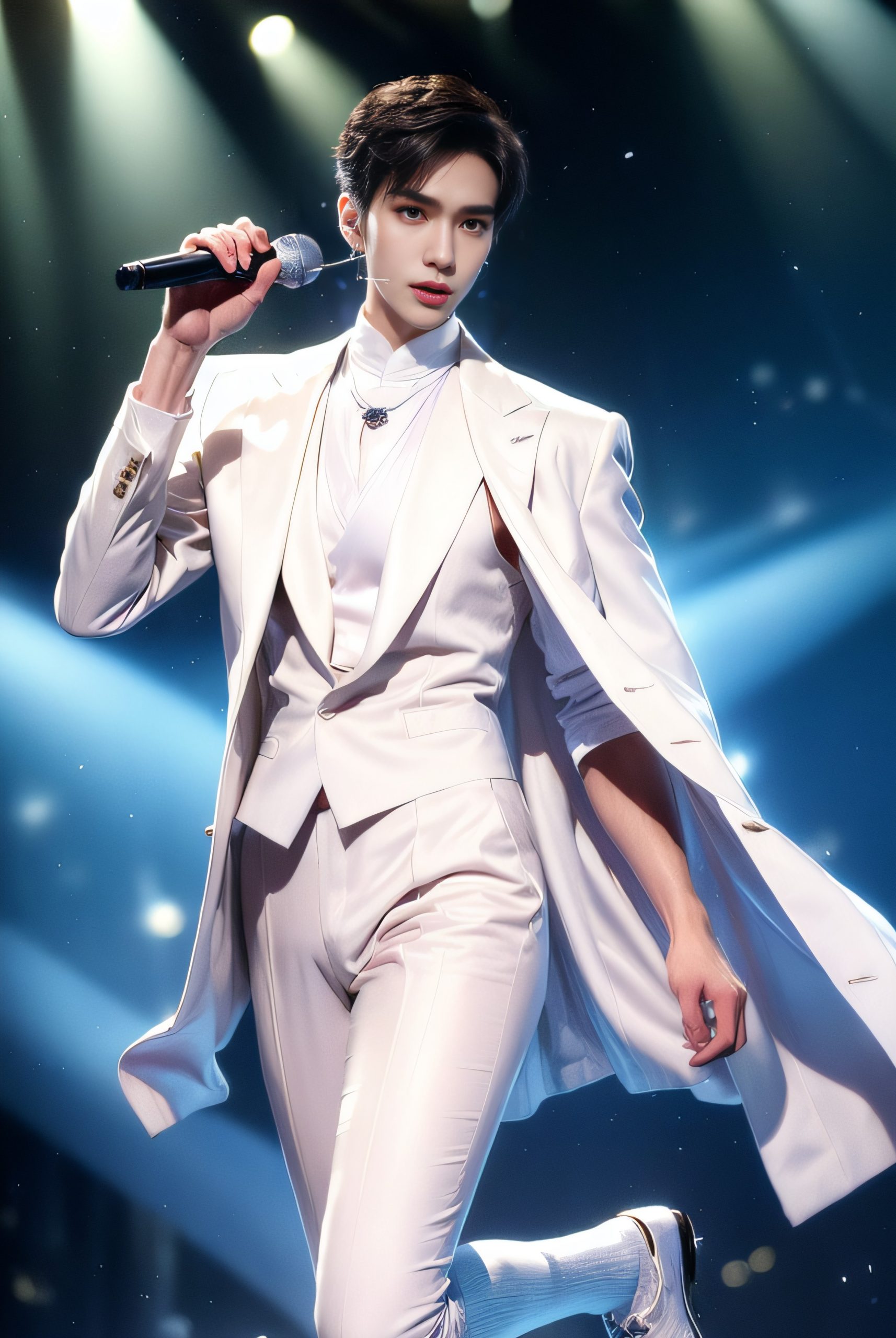 Handsome Kpop Idol Silver Hao’s Sexy Suit NSFW Stage Show (117 Pictures) Gold Member Or Above - 2023-07-01